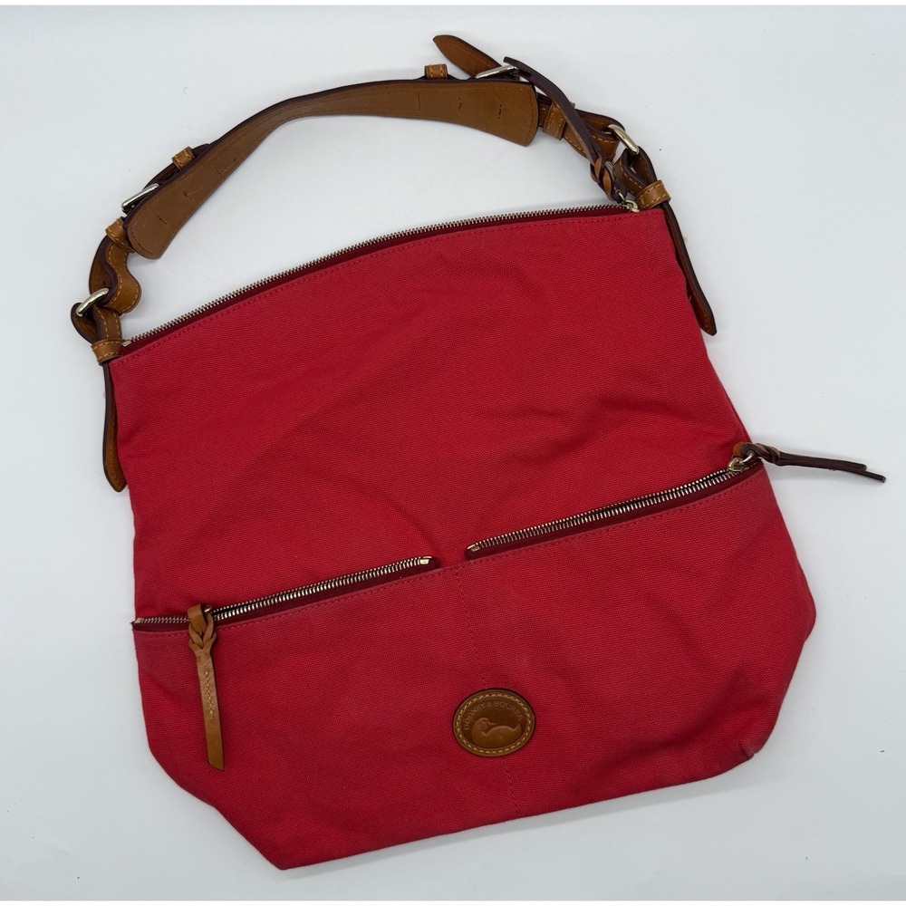 Dooney & Bourke Women's Medium Crossbody Red Hobo Shoulder Bag